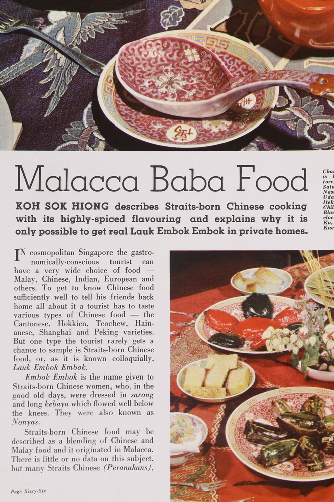 Close up of "Malacca Baba Food"