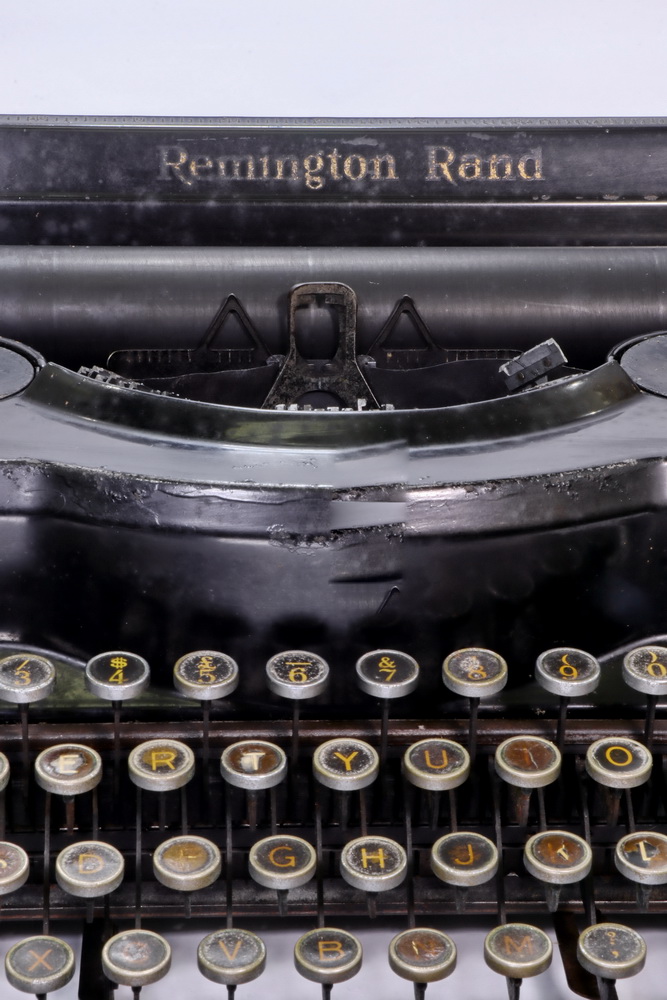 Close up of typewriter