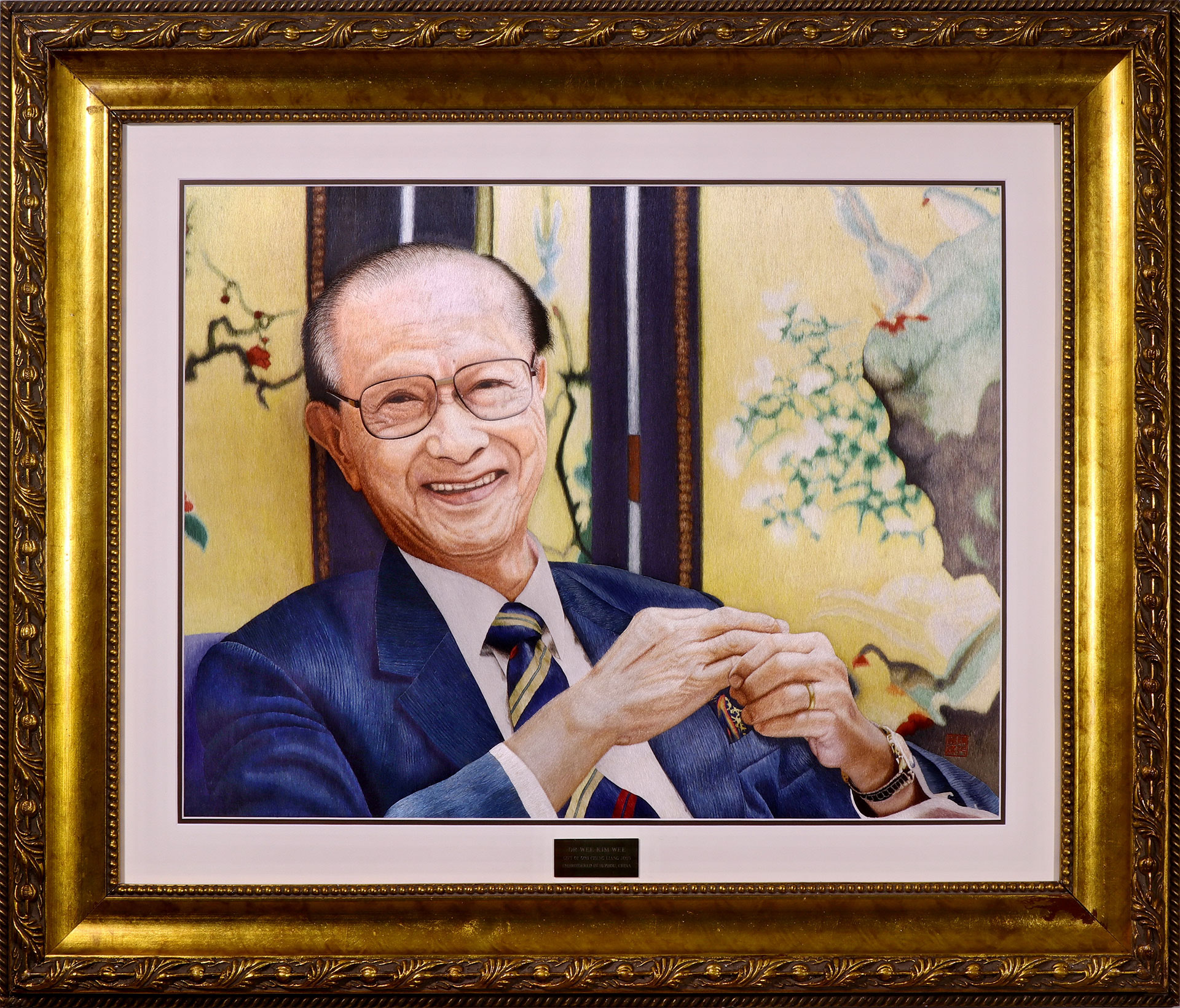 Embroidered Portrait Of Dr. Wee