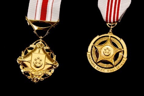 Medals Pinned On State Flag